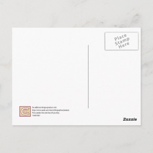 ART DECO LINE-architectuur- Briefkaart (Achterkant)