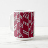 Art Deco Lines - Maroon Koffiemok (Voorkant links)