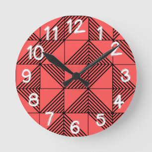 Art Deco Lines Ronde Klok