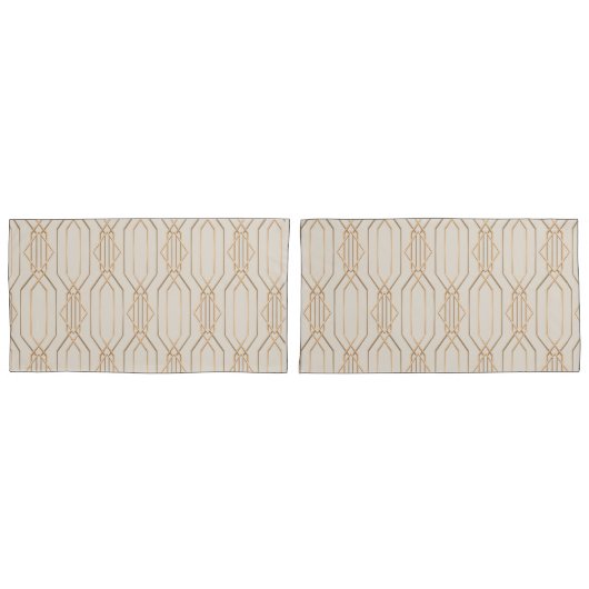 Art Deco Linnen & Goud Kussensloop (Voorkant-Set)