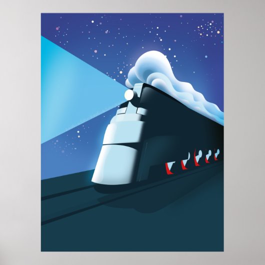 Art Deco-locomotief Poster (Voorkant)