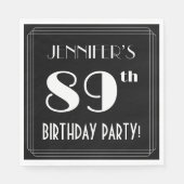 Art Deco-look 89th Birthday Party met aangepaste n Servet (Voorkant)