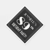 Art Deco-look 89th Birthday Party met aangepaste n Servet (Hoek)