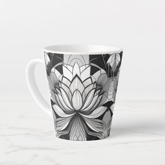 Art Déco Lotus 12oz Mug (Angle gauche)