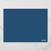 Art Deco Lotus Gold Détails Mariage Carte de boîti (Verso)