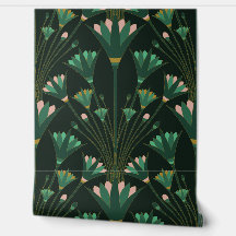 Art Deco Lotus - Schelp Lotus - Smaragdgroen