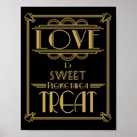 Art Deco Love is lief Print Roaring 20's (Voorkant)