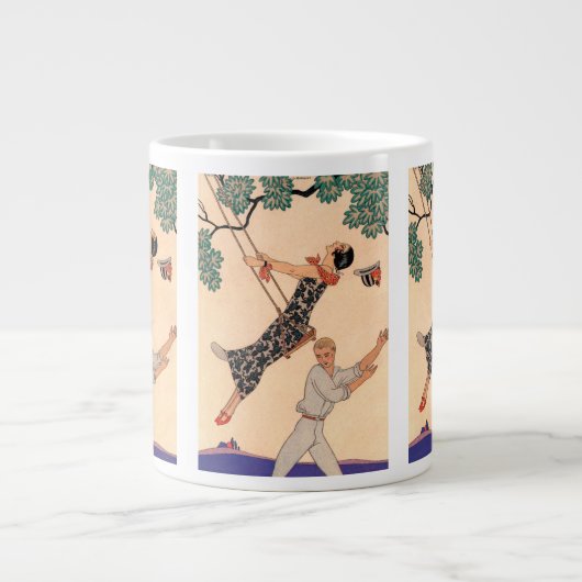 Art Deco Love, The Swing by George Barbier Jumbo Mok (Voorkant)