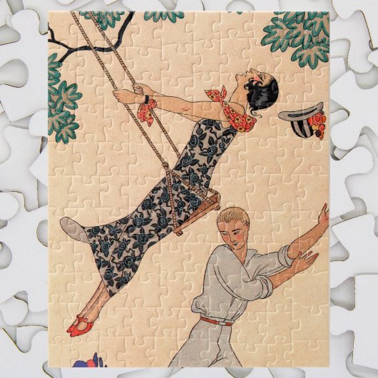  Art Deco Love, The Swing by George Barbier Legpuzzel