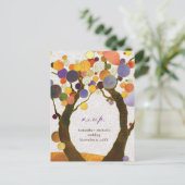 Art Déco Love Trees Mariage Menu Choix RSVP (Debout devant)