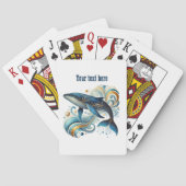 Art Deco lovers customizable whale Pokerkaarten (Achterkant)