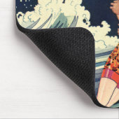 Art Deco Lovers Kiss in The Waves bij Beach Muismat (Hoek)