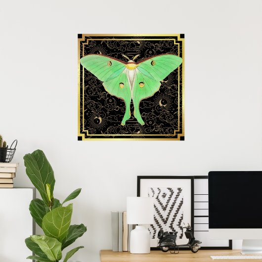 Art Déco Luna Moth (Bureau à domicile)