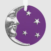 Art Déco Lune et étoiles - Amethyst Purple & Silve (dos)