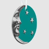 Art Déco Lune et Etoiles - Turquoise & Argent (devant)