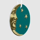 Art Déco Lune et Etoiles - Turquoise et or (devant)
