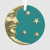 Art Déco Lune et Etoiles - Turquoise et or (dos)