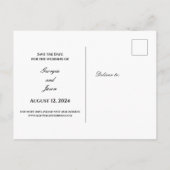 Art Déco Luxe Enregistrer la carte Date (Dos)
