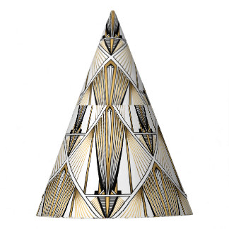 Art Deco, luxe gouden motief Feesthoedjes