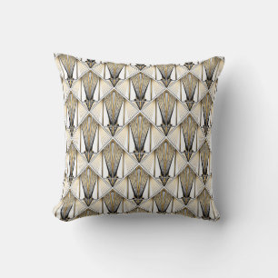 Art Deco, luxe gouden motief Kussen