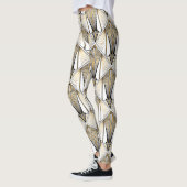 Art Deco, luxe gouden motief Leggings (Links)