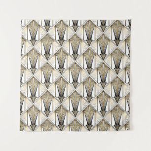 Art Deco, luxe gouden motief Wandkleed