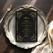 Art Déco Luxe Mariage moderne Menu