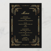 Art Deco Luxe Modern Trouwmenu Menu (Voorkant)