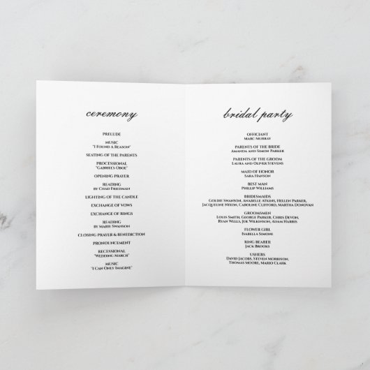 Art déco luxe programme de mariage doré (Intérieur)