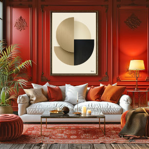 Art Déco Luxueux Art mural géométrique Or Minima