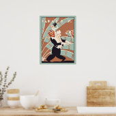 Art Deco Magazine Hoesje Cabaret Poster (Keuken)