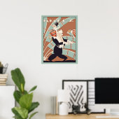 Art Deco Magazine Hoesje Cabaret Poster (Thuiskantoor)