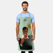 Art Deco Man, koude Drinken in de zomer Schort (Gedragen)