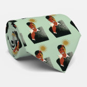  Art Deco, Man met cocktail in de zon Stropdas (Opgerold)