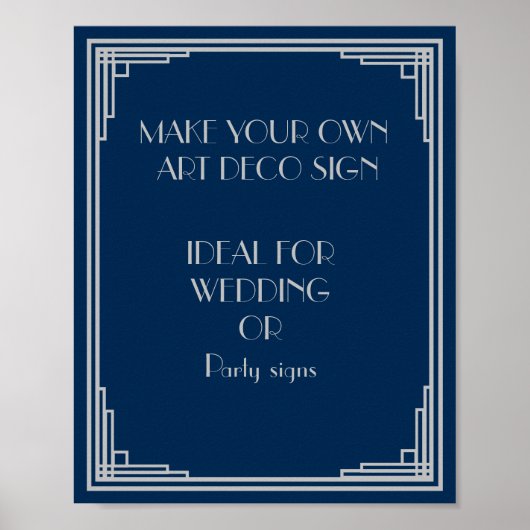 Art déco Mariage ou signe de fête faites votre pro (Devant)