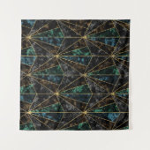 Art Deco Marmer: Malachiet Luxe Wandkleed (Voorkant (horizontaal))