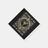 Art Deco Martini Bar Logo Servet (Hoek)