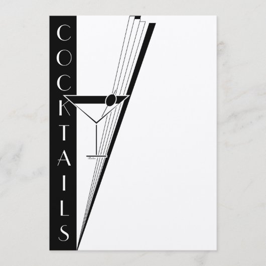 Art Deco Martini Menu (Voorkant)