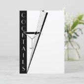 Art Deco Martini Menu (Staand voorkant)