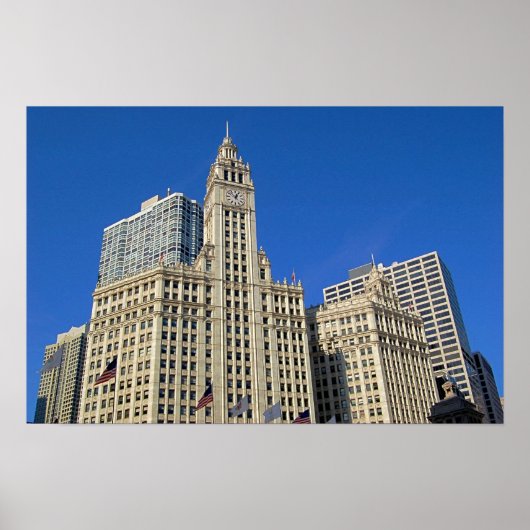 Art Deco Masterpart, het Wrigley-gebouw Poster (Voorkant)