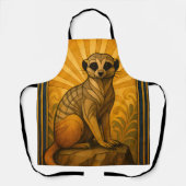 Art Deco Meerkat illustratie Schort (Voorkant)