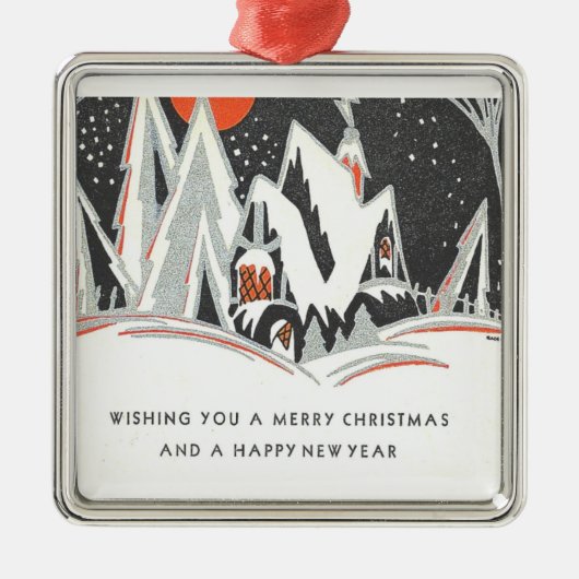  art deco metalen ornament (Voorkant)