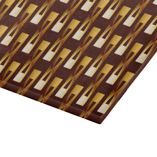 Art Deco Metallic Geometric - Gold en chocolade Snijplank (Hoek)