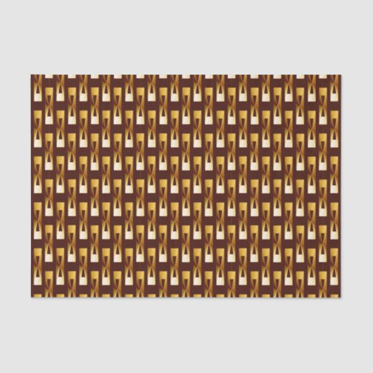 Art Deco Metallic Geometric - Gold en chocolade Tissuepapier (Voorkant)