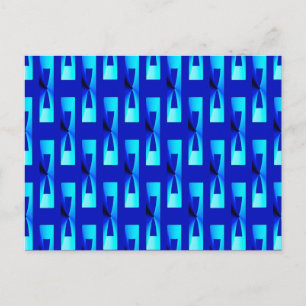 Art Deco Metallic Geometric - Kobalt Blue Briefkaart