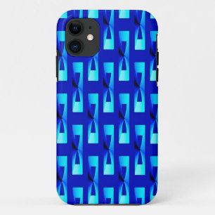 Art Deco Metallic Geometric - Kobalt Blue iPhone 11 Hoesje