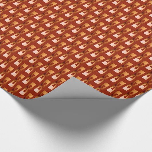 Art Deco Metallic Geometric - Koper en Rust Cadeaupapier (Hoek)