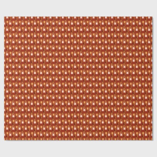 Art Deco Metallic Geometric - Koper en Rust Cadeaupapier (Vlak)