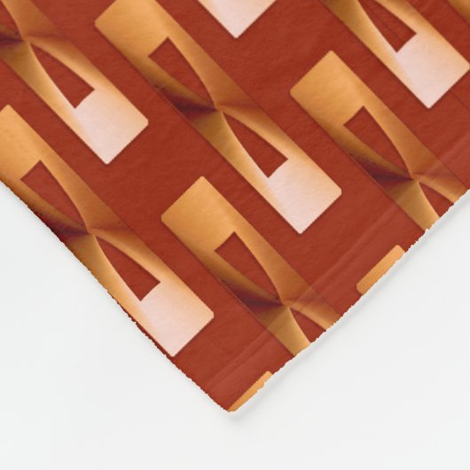 Art Deco Metallic Geometric - Koper en Rust Fleece Deken (Hoek)