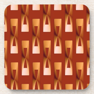 Art Deco Metallic Geometric - Koper en Rust Onderzetter